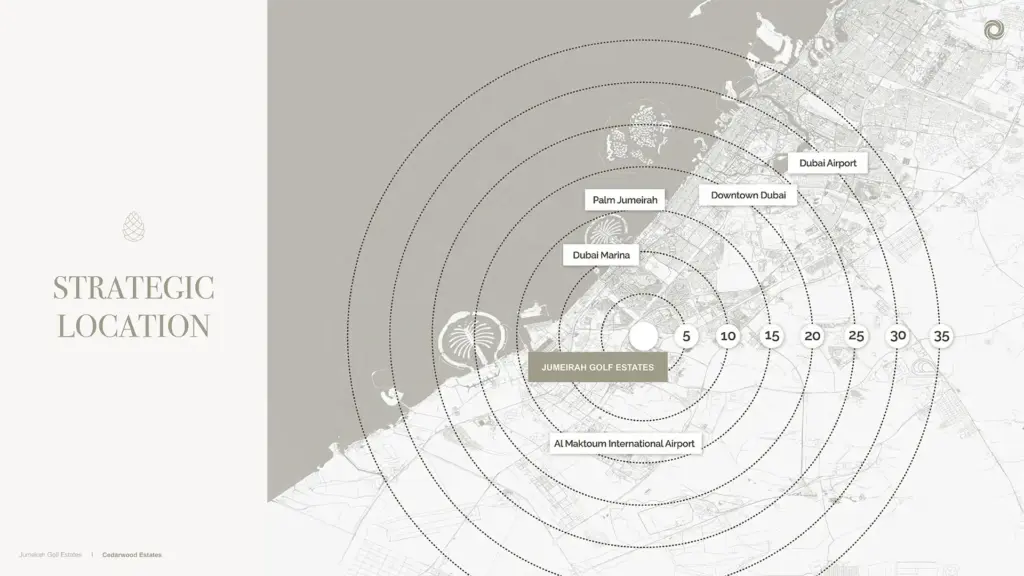 Cedarwood Estates at Jumeirah Golf Estates map