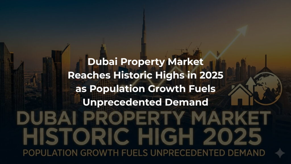 Dubai Property Market Reaches Historic Highs in 2025 as Population Growth Fuels Unprecedented Demand