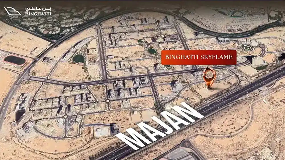 Binghatti Skyflame Tower II map