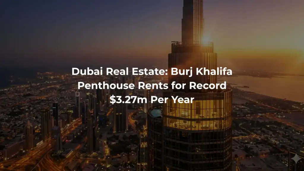Dubai Real Estate: Burj Khalifa Penthouse Rents for Record $3.27m Per Year
