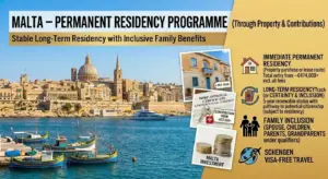  Malta – Permanent Residency Programme Through Property & Contributions
