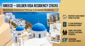Greece – Golden Visa Residency by Real Estate (2026)
