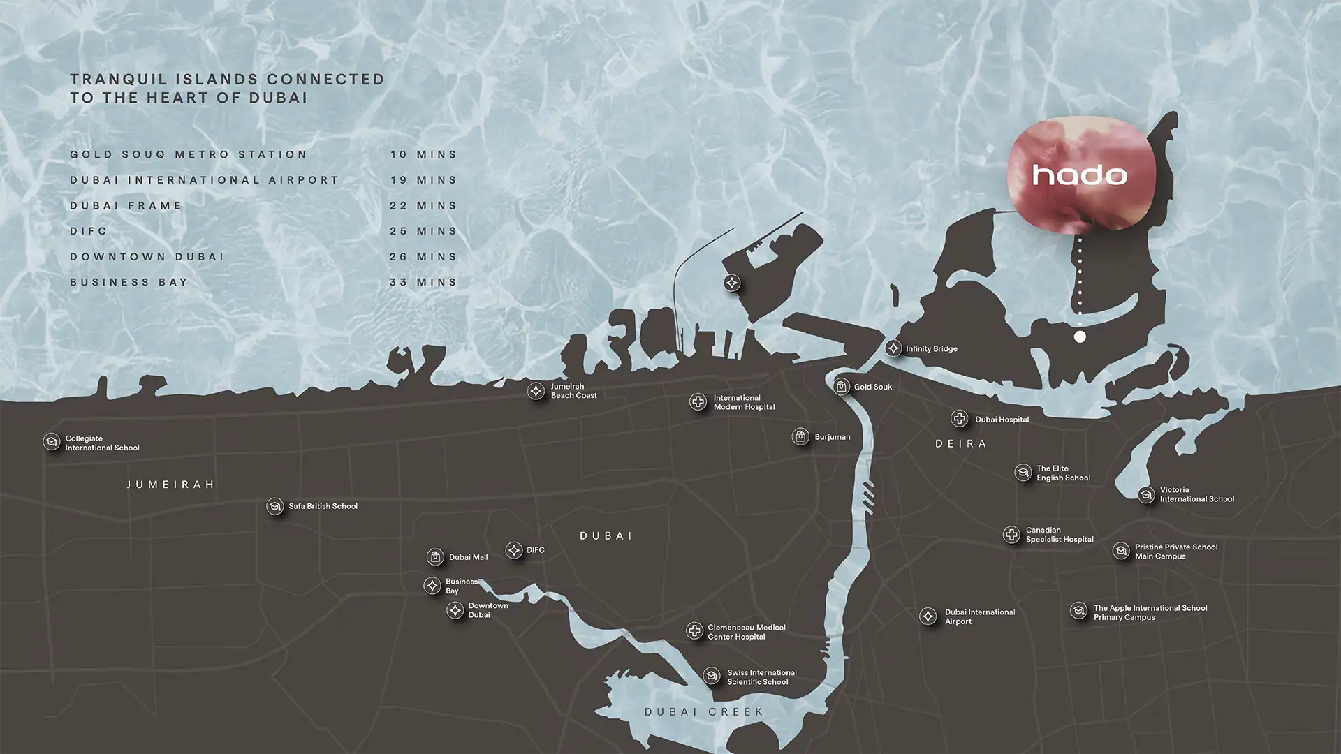 Hado by Beyond at Siora, Dubai Islands Location Map