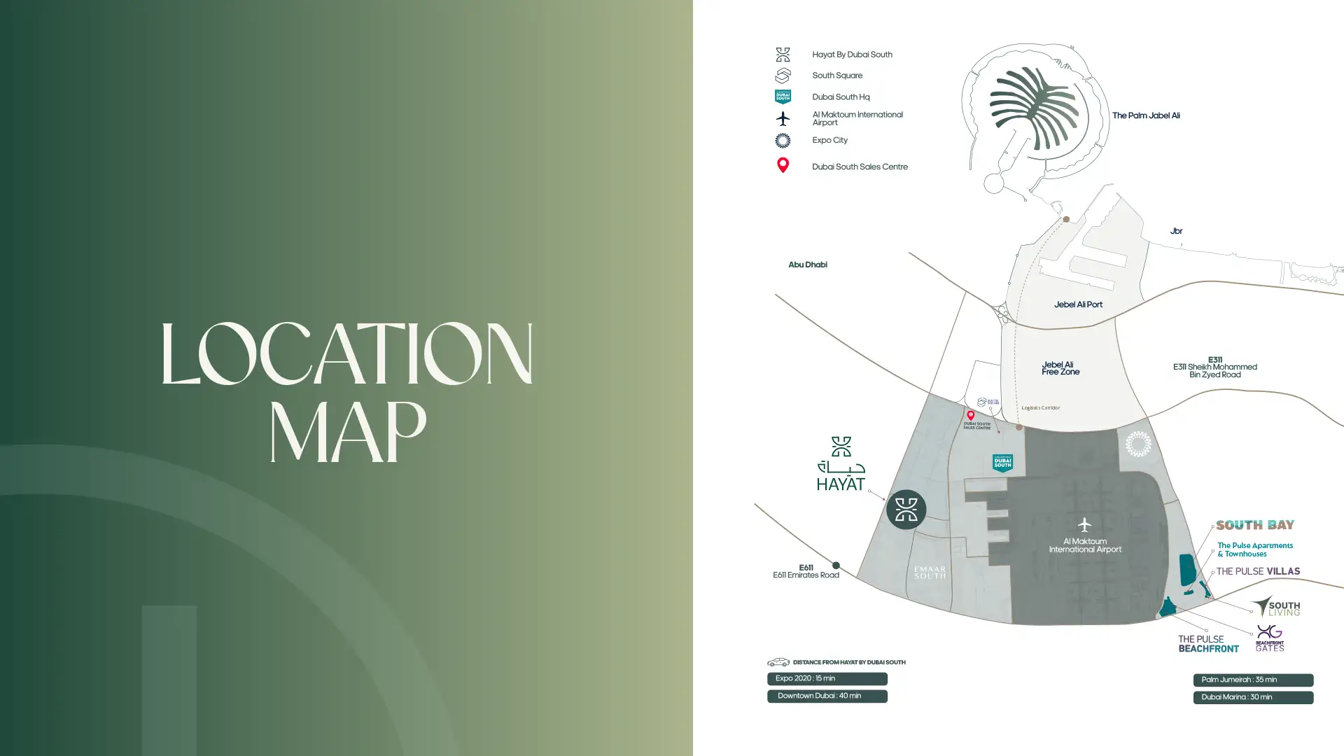 Hayat 6 at Dubai South, UAE Location Map