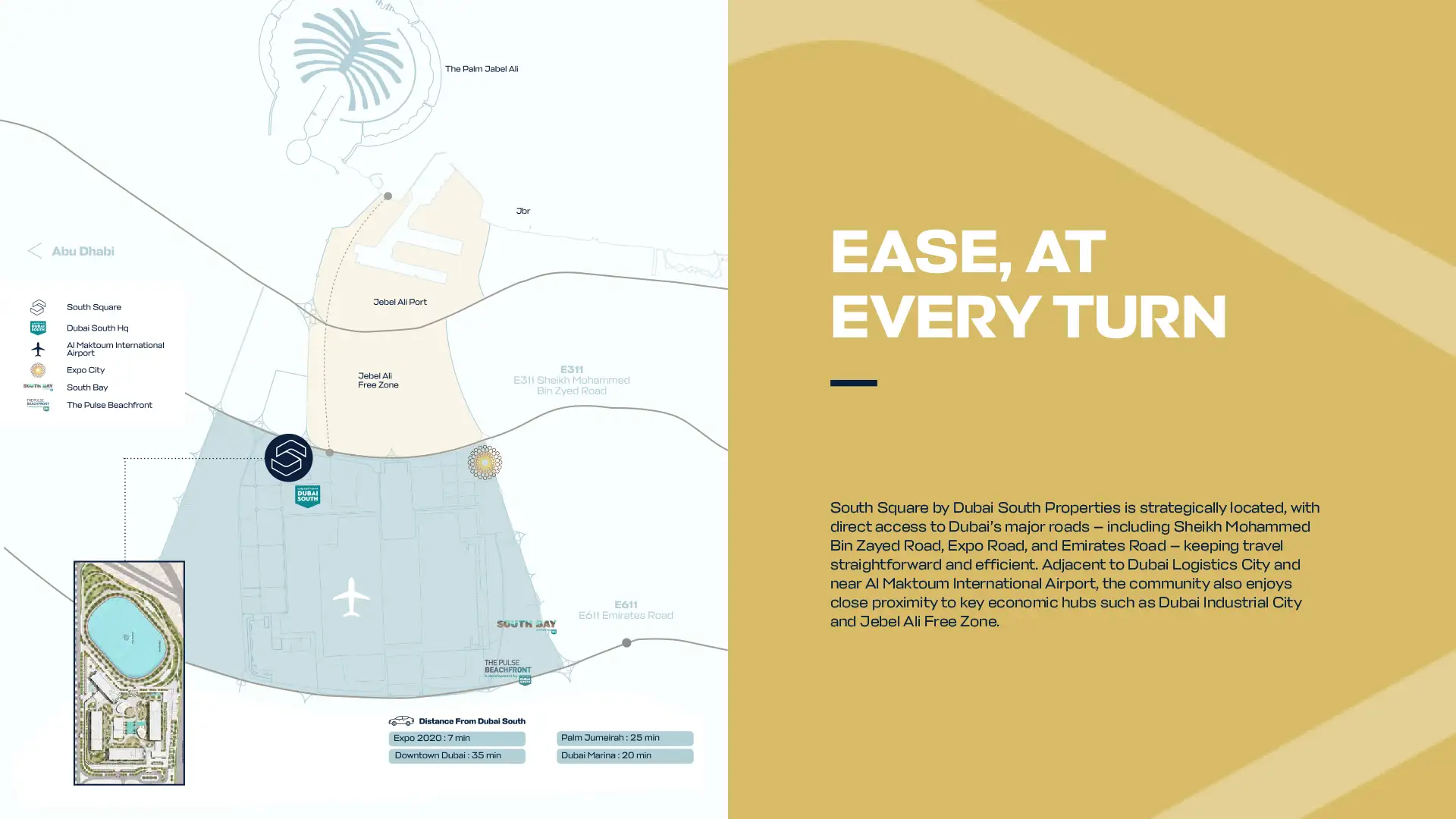 South Square by Dubai South, UAE Location Map