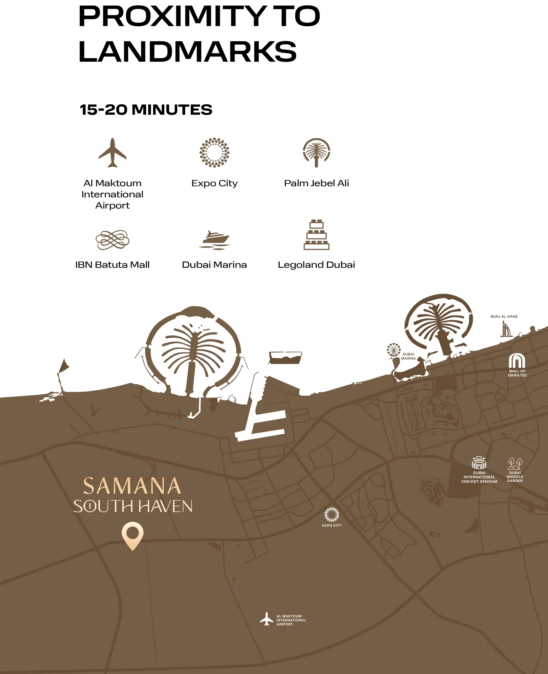 Samana South Haven by Samana Developers – Dubai South Location Map