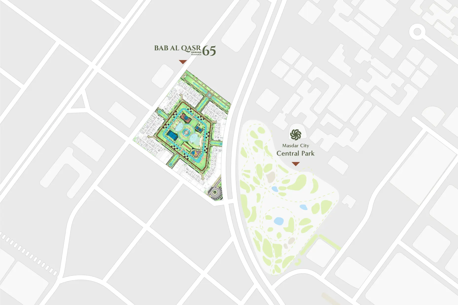 Bab Al Qasr Residence 31 at Yas Bay, Abu Dhabi Location Map