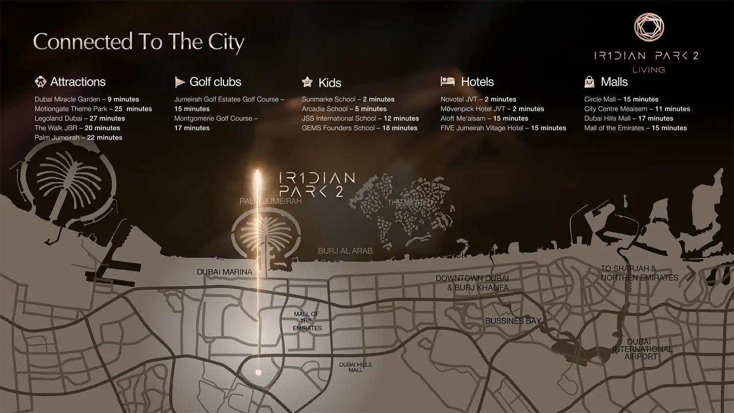 Ir1dian Park 2 by Object 1 Developments – JVC, Dubai Location Map