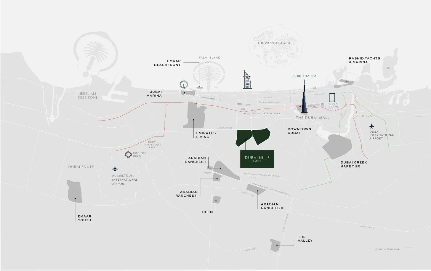 Palace Residences at Dubai Hills Estate by Emaar Properties Location Map