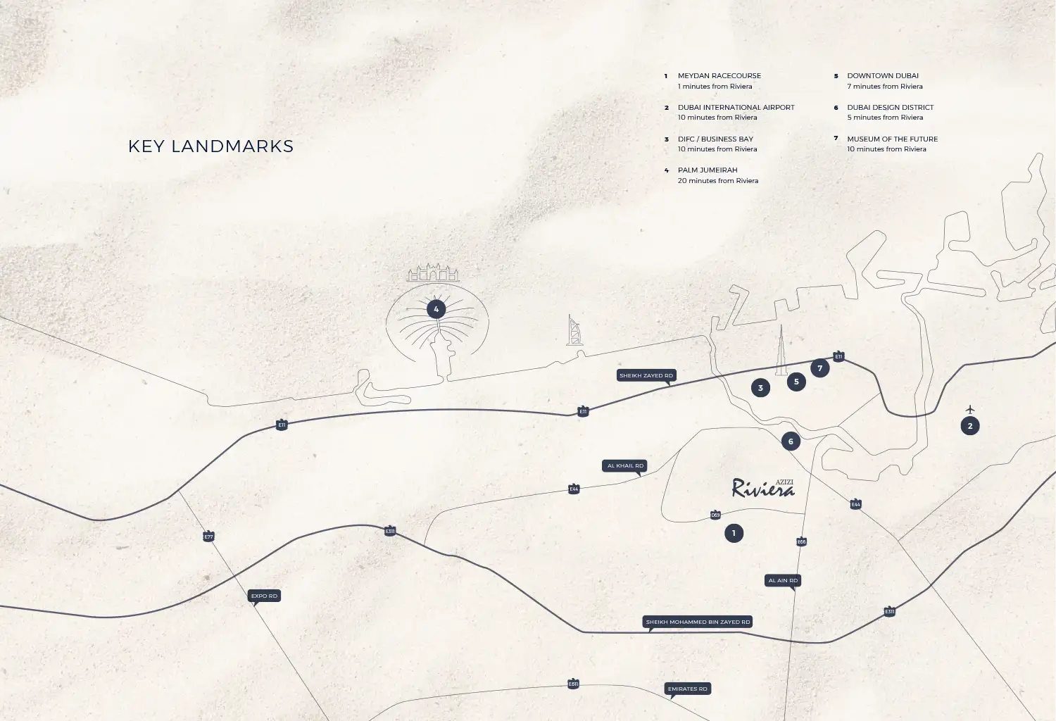 Azizi Riviera 62 at Meydan City by Azizi Developments Location Map