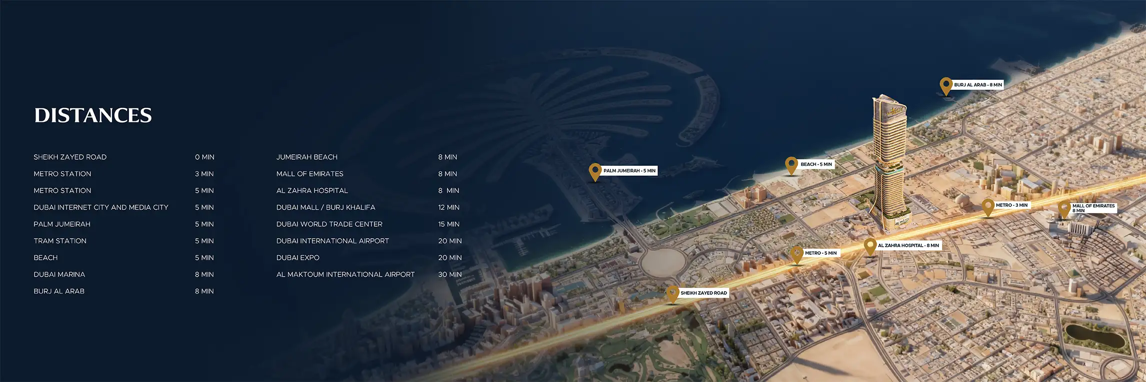 Shahrukhz Residences by Danube Properties – Dubai Maritime City, Dubai Location Map