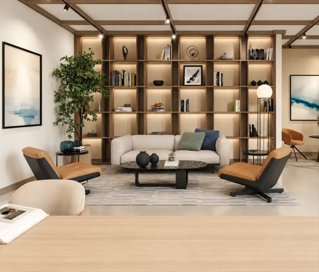 Celeste by Meraki apartment living room