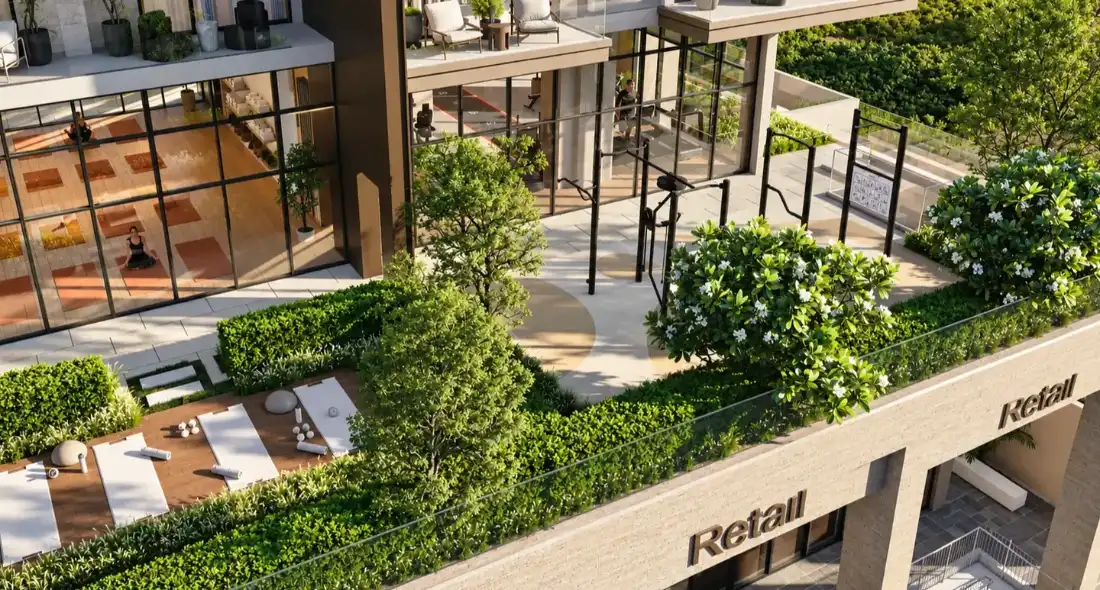 Celeste by Meraki relaxation terrace with landscaping