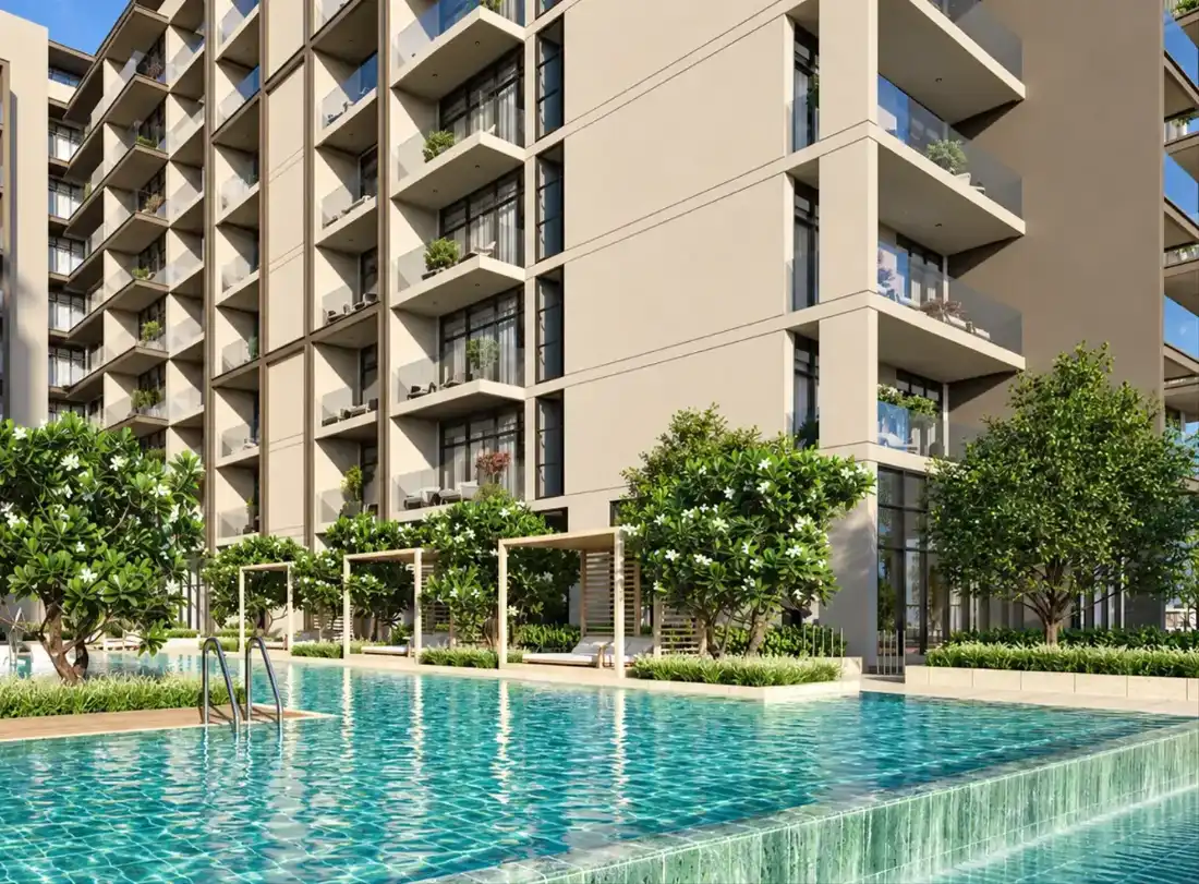 Celeste by Meraki swimming pool and podium