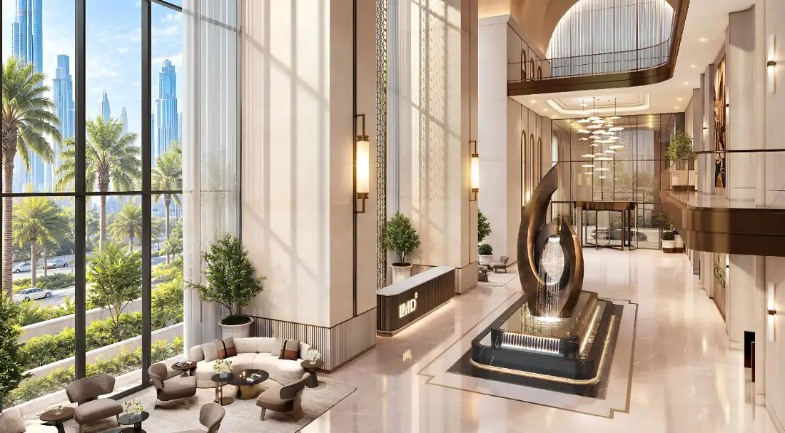 Christian A. Rockefeller Business Tower lobby atrium