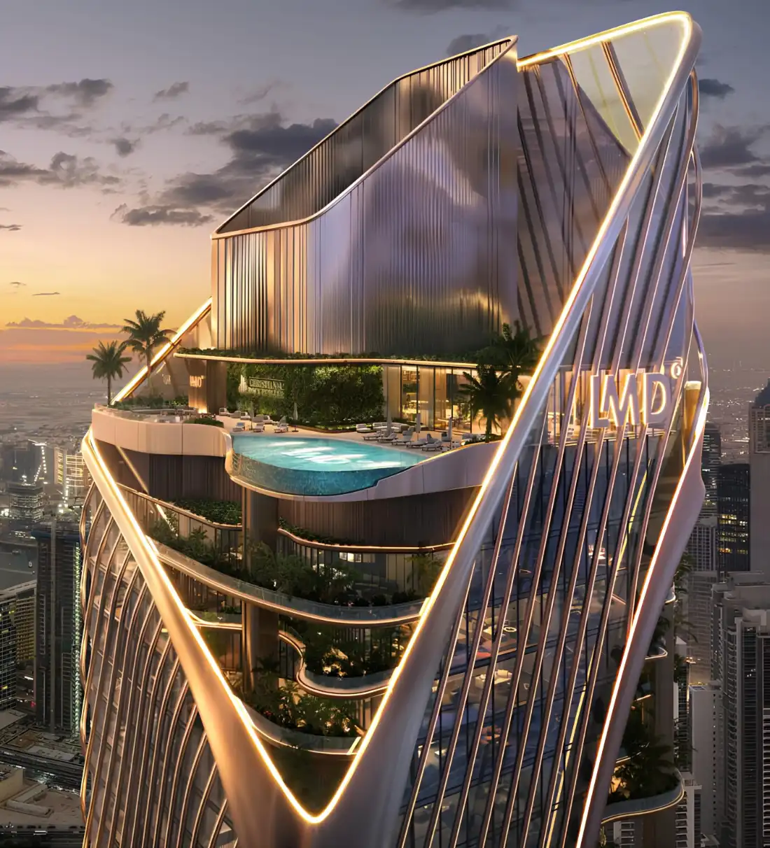 Christian A. Rockefeller Business Tower rooftop infinity pool