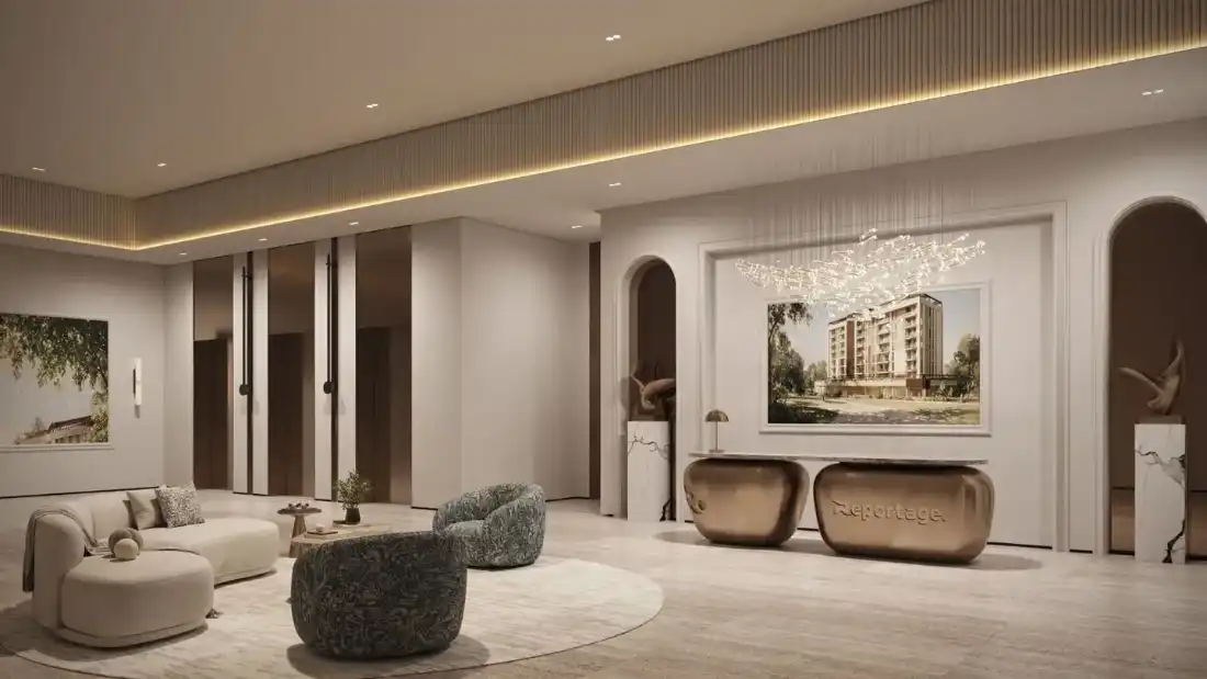 Époque residents' lounge and lobby interior