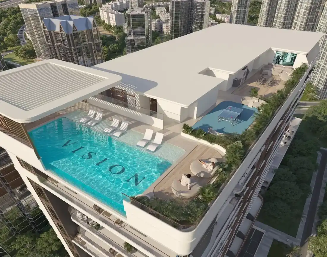 Lumina by Vision rooftop swimming pool and leisure deck