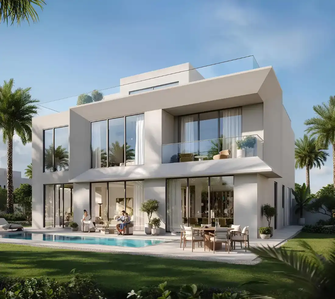 Palace Villas Ostra five-bedroom villa exterior with private pool at The Oasis by Emaar