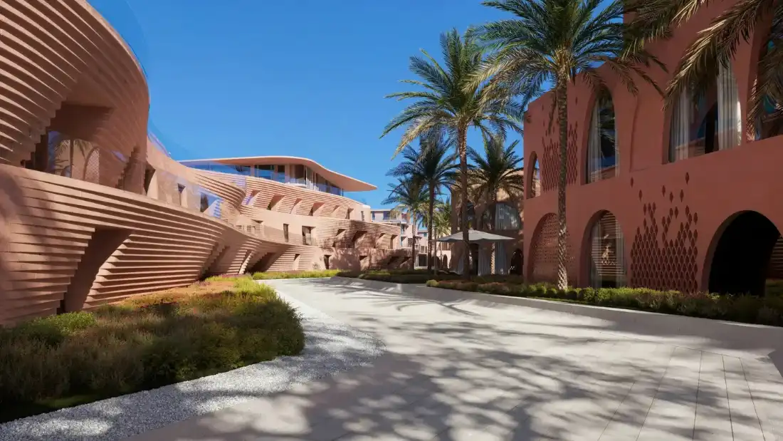 Mira Coral Bay community streets and landscaped walkways