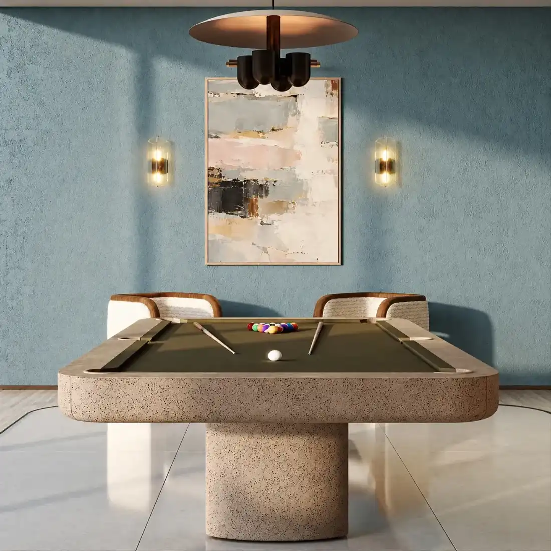 The Ritz-Carlton Residences games room with billiards