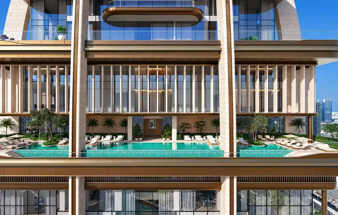 The Ritz-Carlton Residences façade with vertical fins and balconies