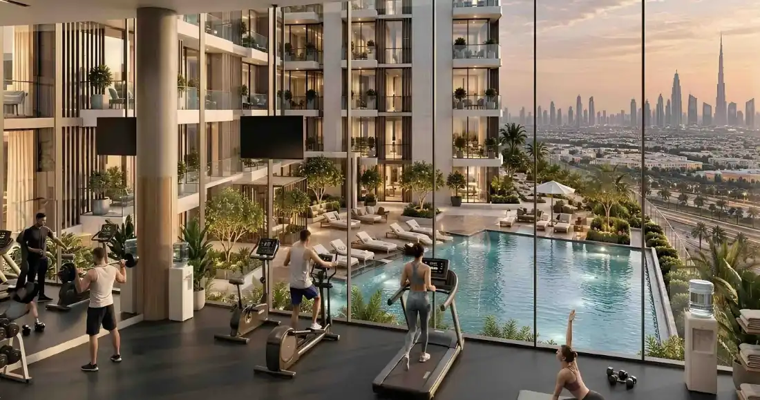 Saeed Tarrad Downtown Jebel Ali swimming pool and recreation deck