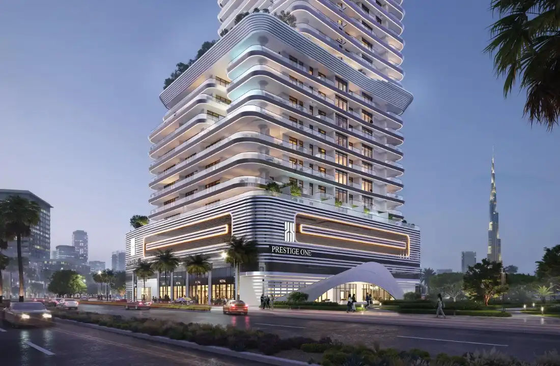Sanctuary by Prestige One façade with flowing horizontal lines