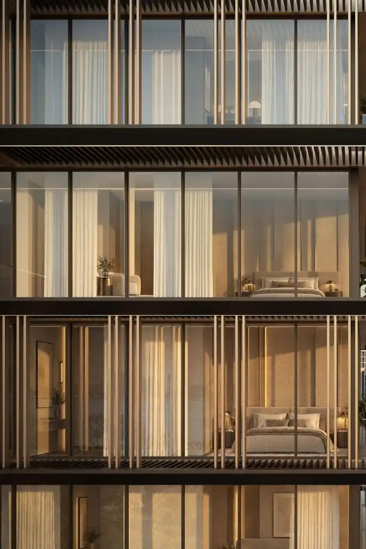 The Level by BI Group facade and balconies, Meydan Horizon