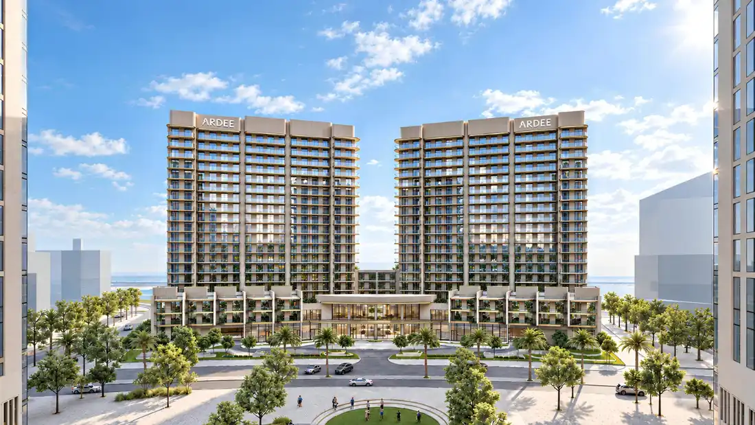 The Views by Ardee twin residential towers on Al Marjan Island, Ras Al Khaimah